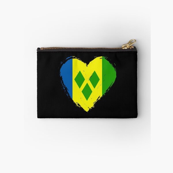 Item preview, Distressed Saint Vincent And The Grenadines Flag Heart VC designed and sold by shitpostee.