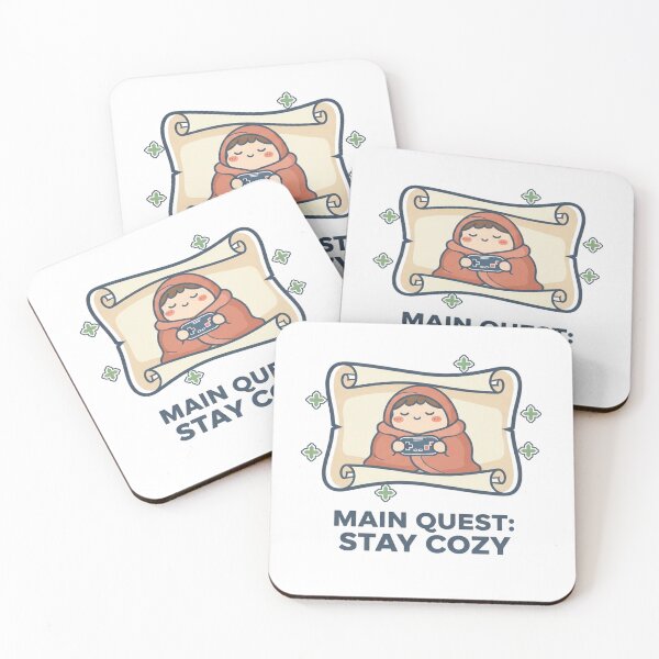 Aperçu de l'œuvre Main Quest: Stay Cozy - T-Shirt Gamer RPG créée et vendue par Art&Fun.