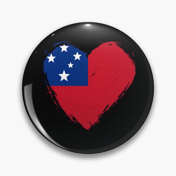 Item preview, Distressed Samoa Flag Heart WS designed and sold by shitpostee.