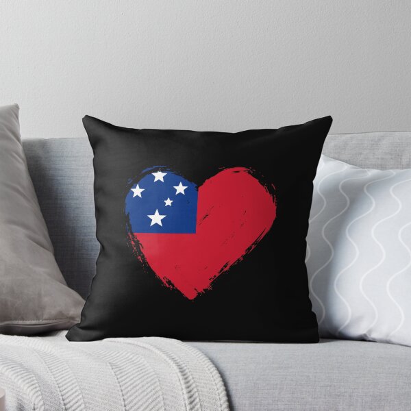 Item preview, Distressed Samoa Flag Heart WS designed and sold by shitpostee.