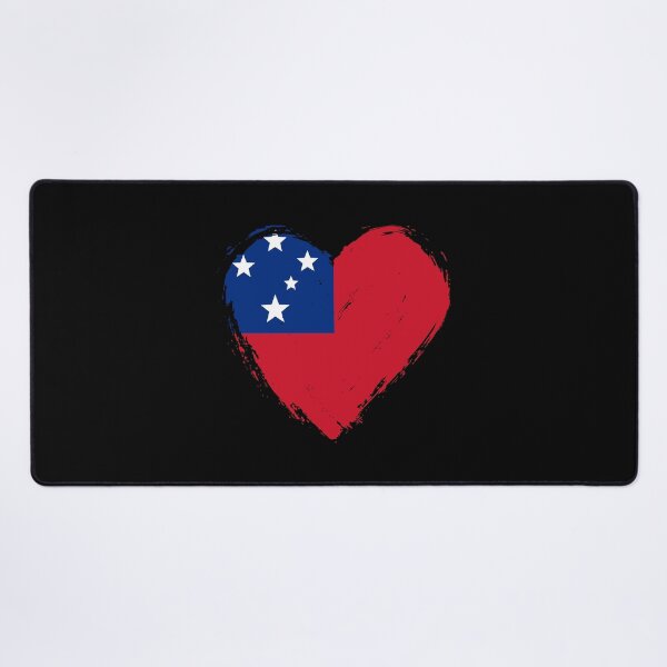 Item preview, Distressed Samoa Flag Heart WS designed and sold by shitpostee.