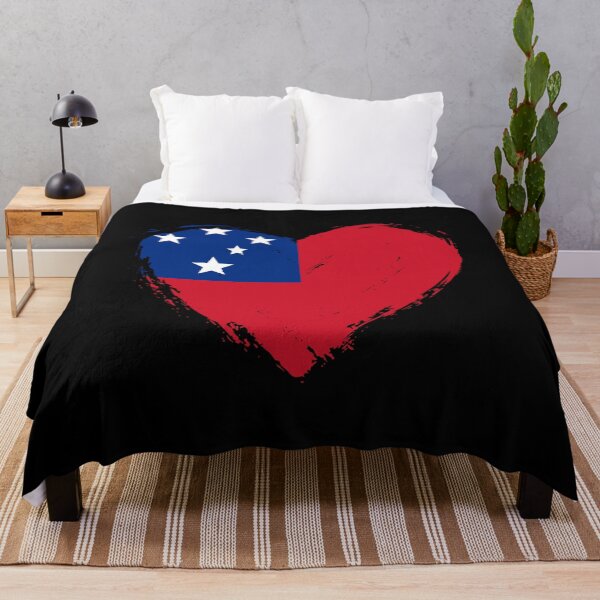 Item preview, Distressed Samoa Flag Heart WS designed and sold by shitpostee.