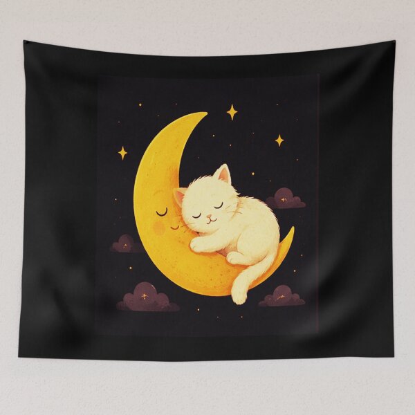 Item preview,  Cute Cat Under the Stars designed and sold by tducege.