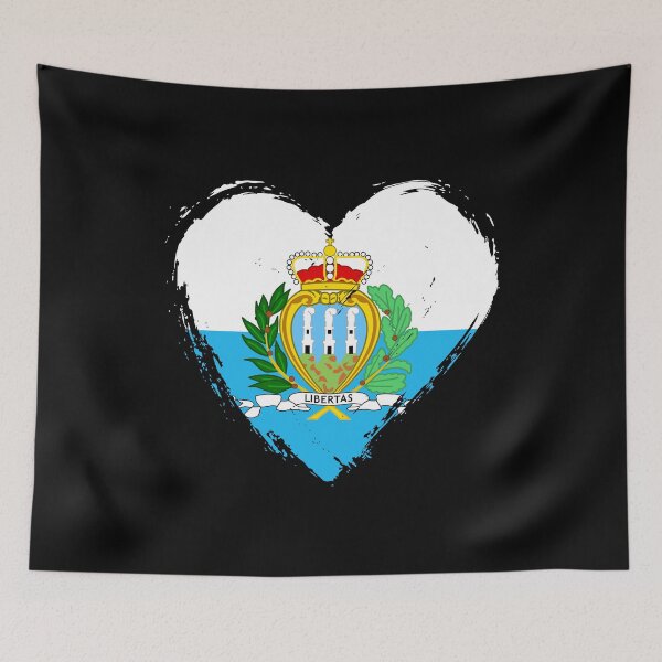 Item preview, Distressed San Marino Flag Heart SM designed and sold by shitpostee.