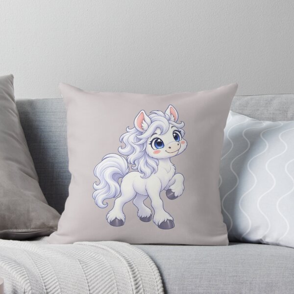 Item preview, Cute White Horse with Blue Eyes Fantasy Art designed and sold by zan-mf.