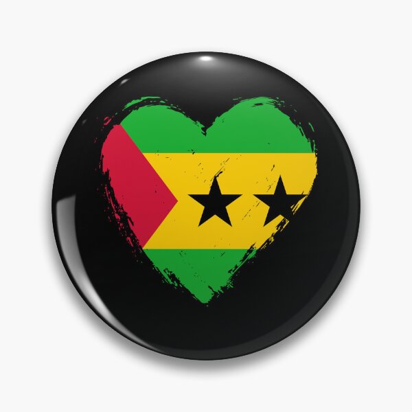 Item preview, Distressed Sao Tome And Principe Flag Heart ST designed and sold by shitpostee.