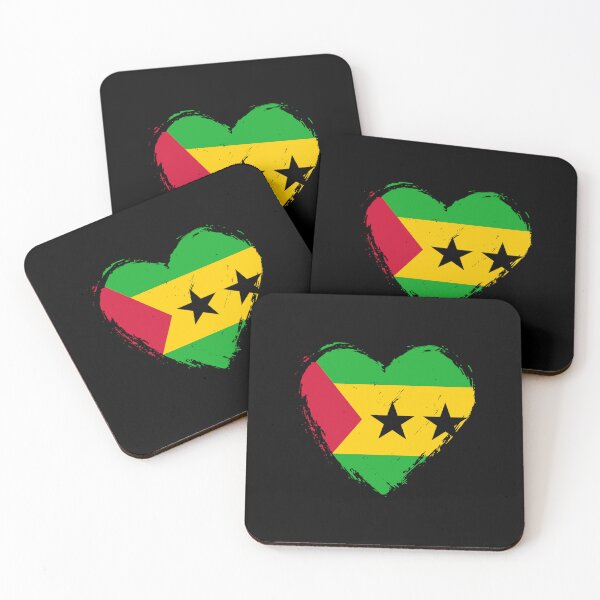 Item preview, Distressed Sao Tome And Principe Flag Heart ST designed and sold by shitpostee.