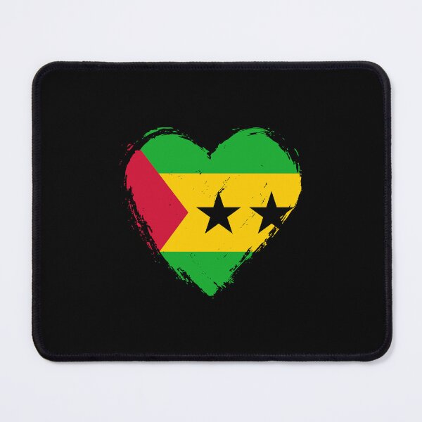 Item preview, Distressed Sao Tome And Principe Flag Heart ST designed and sold by shitpostee.