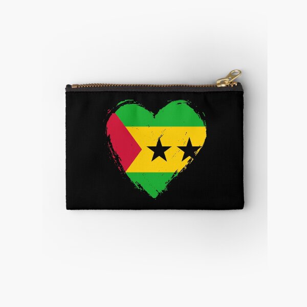 Item preview, Distressed Sao Tome And Principe Flag Heart ST designed and sold by shitpostee.