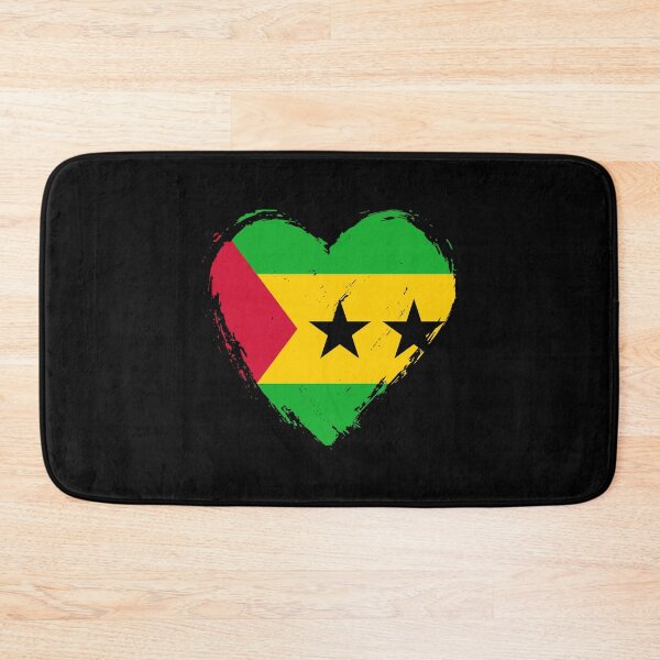 Item preview, Distressed Sao Tome And Principe Flag Heart ST designed and sold by shitpostee.