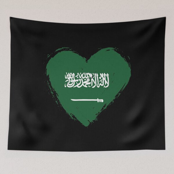 Item preview, Distressed Saudi Arabia Flag Heart SA designed and sold by shitpostee.