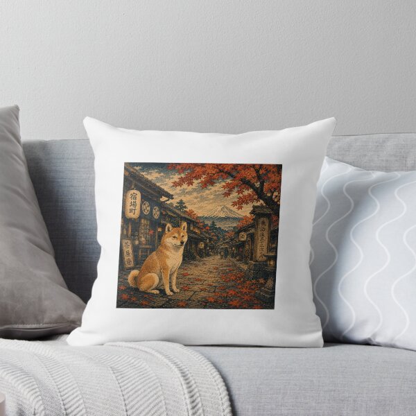 Item preview, Shiba Inu in Autumn Edo designed and sold by UkiyoAtelier.