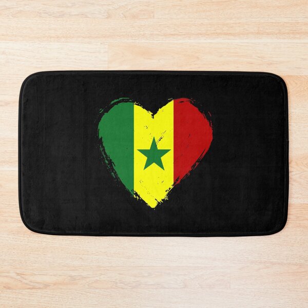 Item preview, Distressed Senegal Flag Heart SN designed and sold by shitpostee.