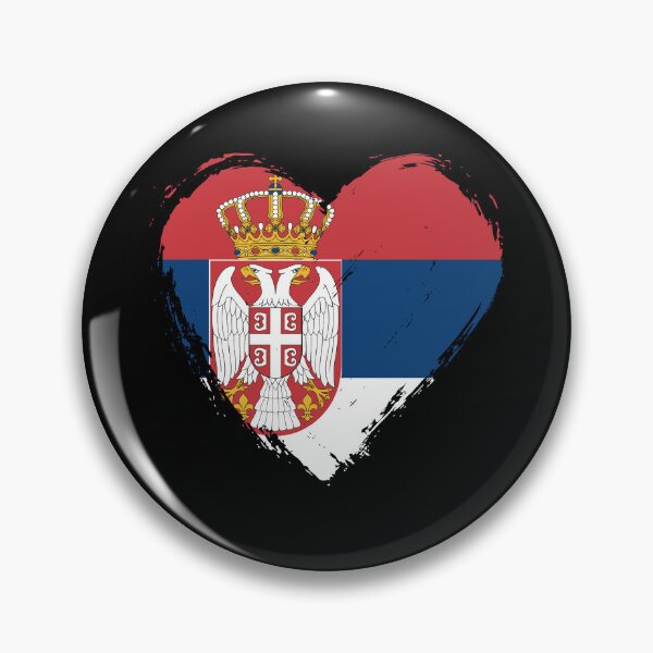 Item preview, Distressed Serbia Flag Heart RS designed and sold by shitpostee.