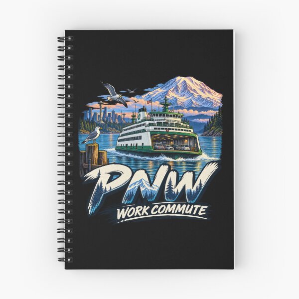 Item preview, PNW Work Commute – Washington Ferry Mount Rainier Pacific Northwest designed and sold by getpressedshirt.