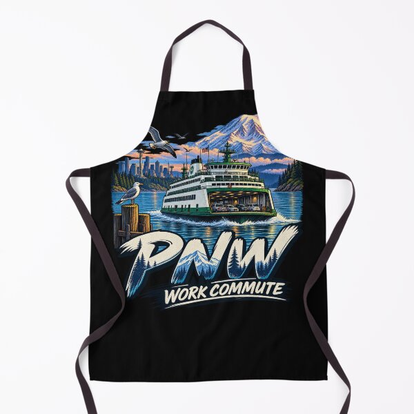 Item preview, PNW Work Commute – Washington Ferry Mount Rainier Pacific Northwest designed and sold by getpressedshirt.