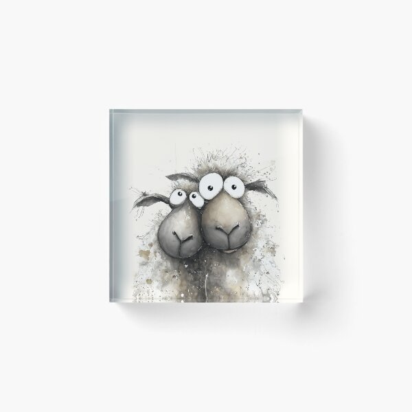 Item preview, Gorgeous Sheep ' Wilma and Watson’ BY SHiRLeY MacARTHuR designed and sold by Shirley MacArthur Art.