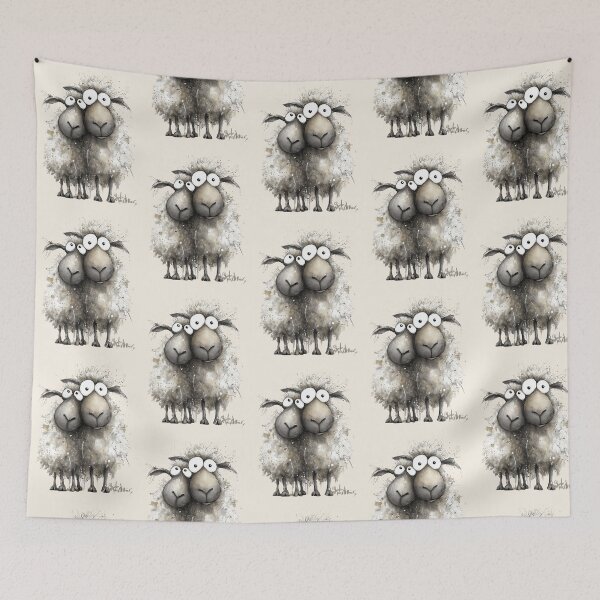 Item preview, Gorgeous Sheep ' Wilma and Watson’ BY SHiRLeY MacARTHuR designed and sold by Shirley MacArthur Art.