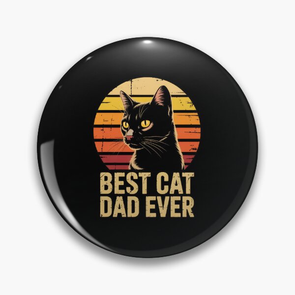 Item preview, Best Cat Dad Ever Retro Sunset Black Cat designed and sold by Dmo3HarkoArt.