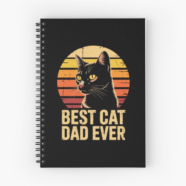 Item preview, Best Cat Dad Ever Retro Sunset Black Cat designed and sold by Dmo3HarkoArt.