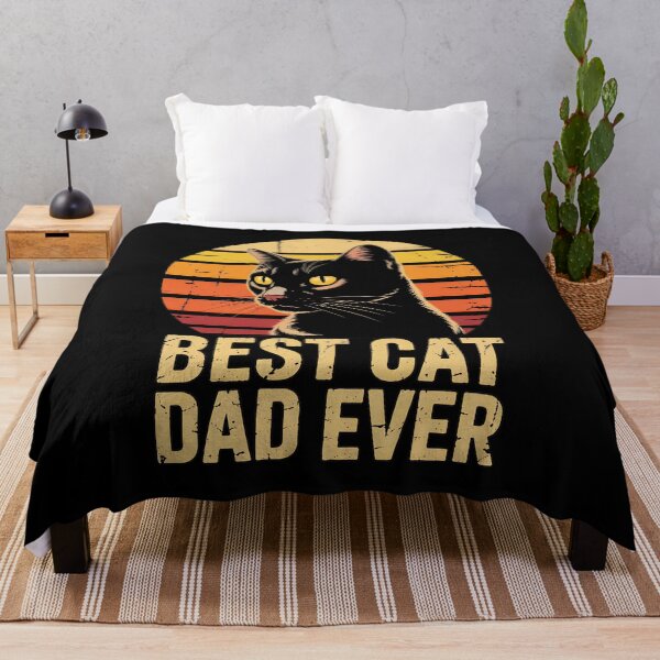 Item preview, Best Cat Dad Ever Retro Sunset Black Cat designed and sold by Dmo3HarkoArt.
