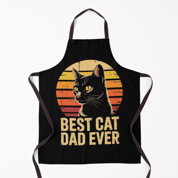 Item preview, Best Cat Dad Ever Retro Sunset Black Cat designed and sold by Dmo3HarkoArt.