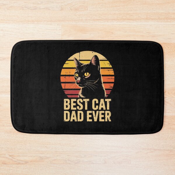 Item preview, Best Cat Dad Ever Retro Sunset Black Cat designed and sold by Dmo3HarkoArt.