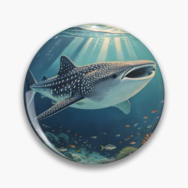 Item preview, Whale Shark - Andaman Coral Paradise – Vintage Marine Poster designed and sold by Spirit of Siam.