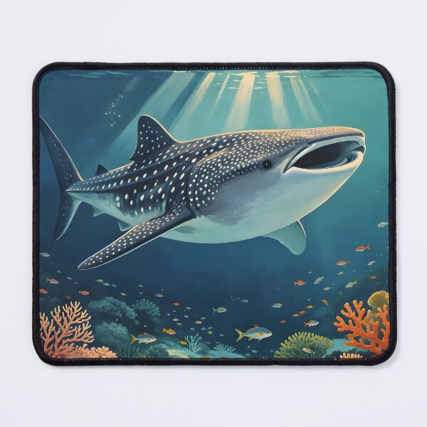 Item preview, Whale Shark - Andaman Coral Paradise – Vintage Marine Poster designed and sold by Spirit of Siam.