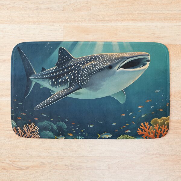 Item preview, Whale Shark - Andaman Coral Paradise – Vintage Marine Poster designed and sold by Spirit of Siam.