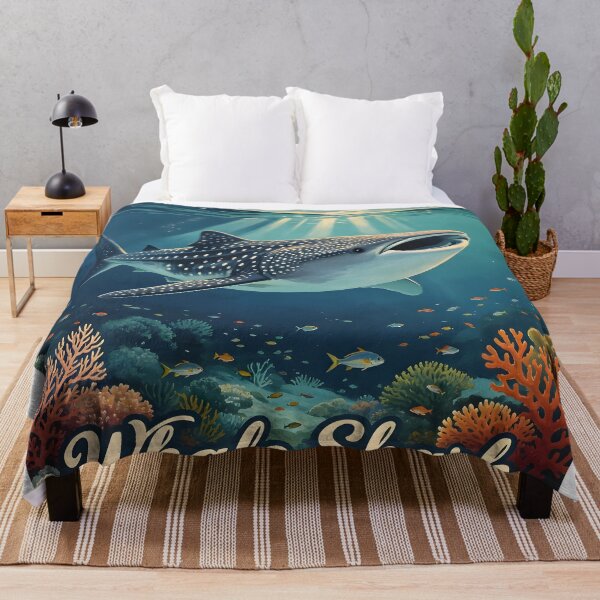Item preview, Whale Shark - Andaman Coral Paradise – Vintage Marine Poster designed and sold by Spirit of Siam.