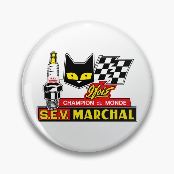 Item preview, Vintage SEV Marchal Racing Cat Spark Plug Sticker | Classic French Motorsport Logo | Retro Garage Decal designed and sold by collectees1.