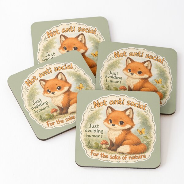 Item preview, Not Antisocial Just Avoiding Humans Fox designed and sold by ChirpInc.