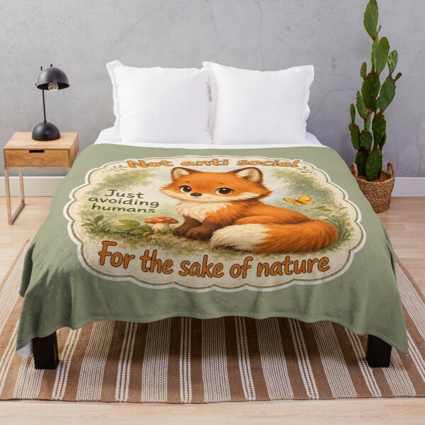 Item preview, Not Antisocial Just Avoiding Humans Fox designed and sold by ChirpInc.