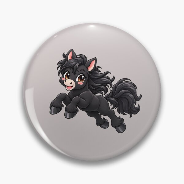 Item preview, Cute Black Unicorn with Big Brown Eyes Fantasy Art designed and sold by zan-mf.
