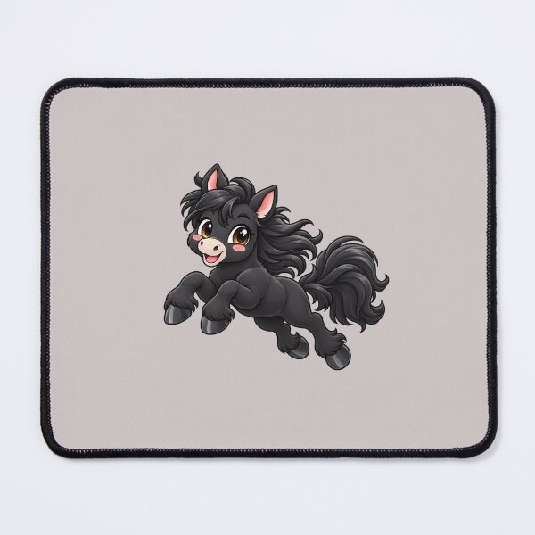 Item preview, Cute Black Unicorn with Big Brown Eyes Fantasy Art designed and sold by zan-mf.
