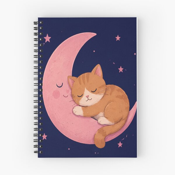 Item preview, Dreamy Cat Sleeping on the Crescent Moon designed and sold by tducege.