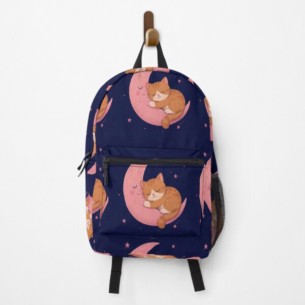 Item preview, Dreamy Cat Sleeping on the Crescent Moon designed and sold by tducege.