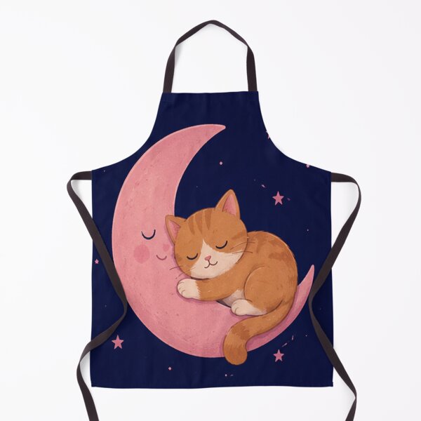 Item preview, Dreamy Cat Sleeping on the Crescent Moon designed and sold by tducege.