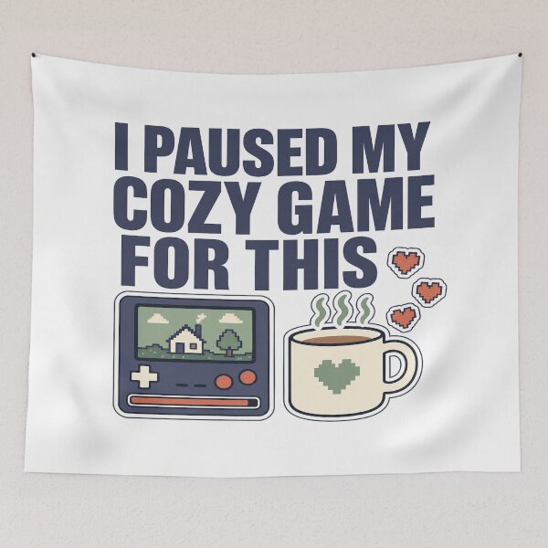 Item preview, I Paused My Cozy Game For This - Funny Gamer Shirt designed and sold by Art&Fun.