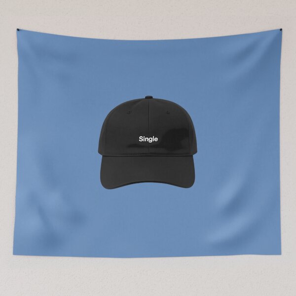 Item preview, Black Men Hat with White "Single" Text designed and sold by Bondingbonding.
