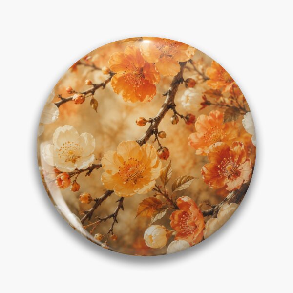 Item preview, Golden Amber Apricot Blossom Warm Floral Spring Graphic designed and sold by PACS0011.
