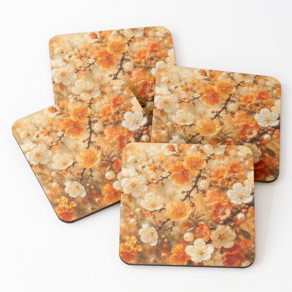 Item preview, Golden Amber Apricot Blossom Warm Floral Spring Graphic designed and sold by PACS0011.