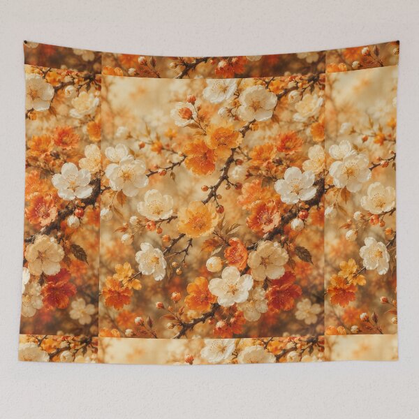 Item preview, Golden Amber Apricot Blossom Warm Floral Spring Graphic designed and sold by PACS0011.