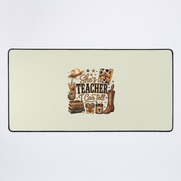 Item preview, She's a Teacher I Can Tell Western Teacher Cowgirl Teacher Boho Leopard Back to School Teacher designed and sold by modoodles357.