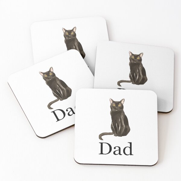 Item preview, Black Cat Dad Watercolor Pet Fatherhood designed and sold by Dmo3HarkoArt.