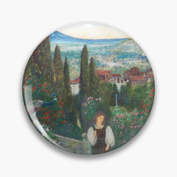 Item preview, Marie Spartali Stillman – A Lady with Peacocks in a Garden (1896) designed and sold by VenusArt7.