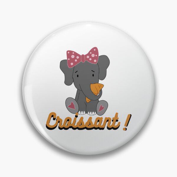 Item preview,  Elephant Eating Croissant designed and sold by ElizabethasTiff.