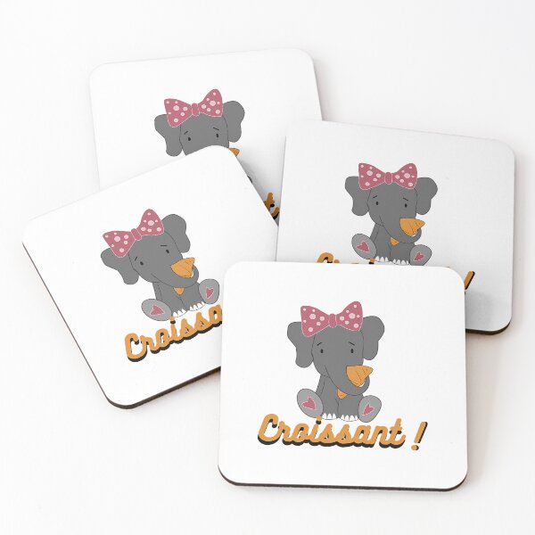 Item preview,  Elephant Eating Croissant designed and sold by ElizabethasTiff.