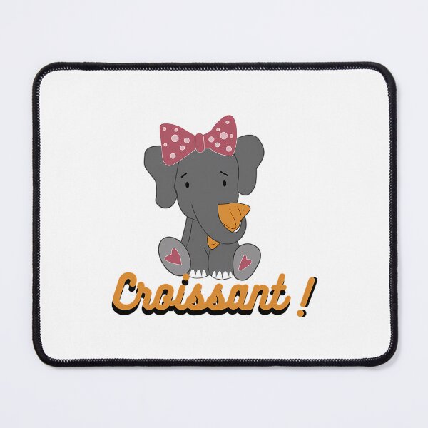 Item preview, Elephant Eating Croissant designed and sold by ElizabethasTiff.